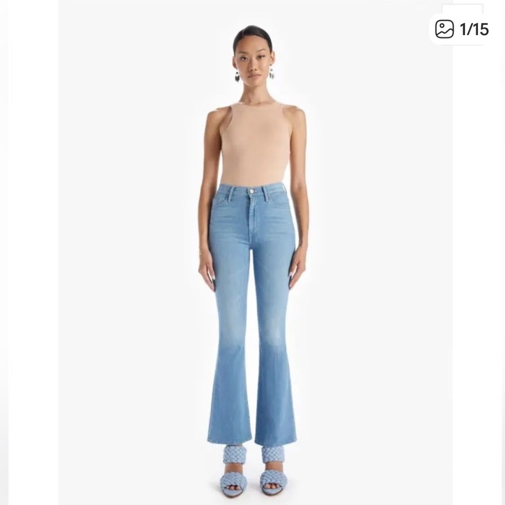 MOTHER Light Blue Flare Jeans
